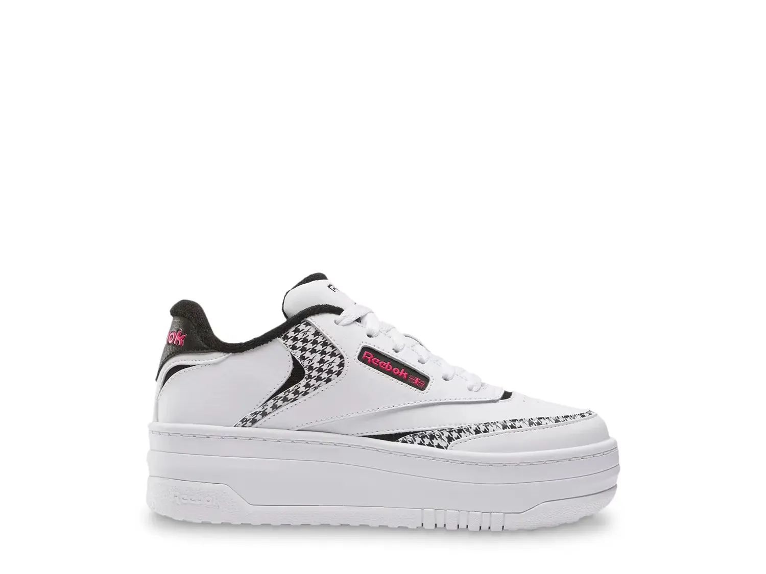 

Кроссовки Club C Extra - детские Reebok, Black/White Houndstooth