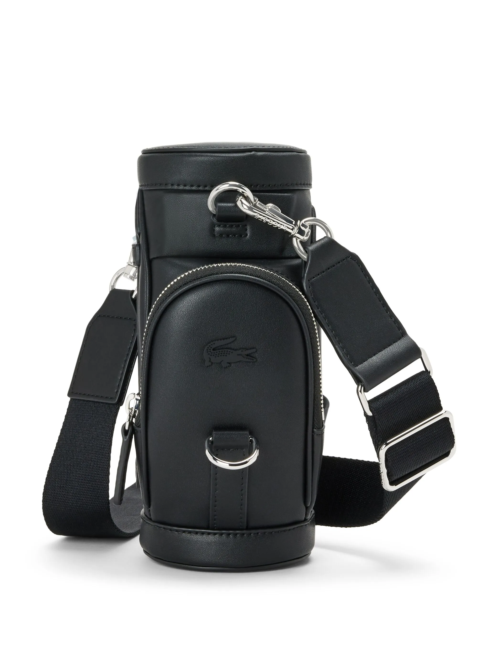 

Сумка на плечо с металлическим логотипом Lacoste, черный