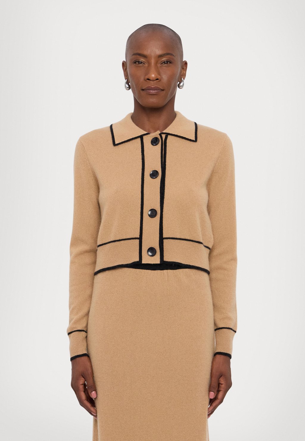 

Кардиган CONTRAST JACKET KNITID, коричневый