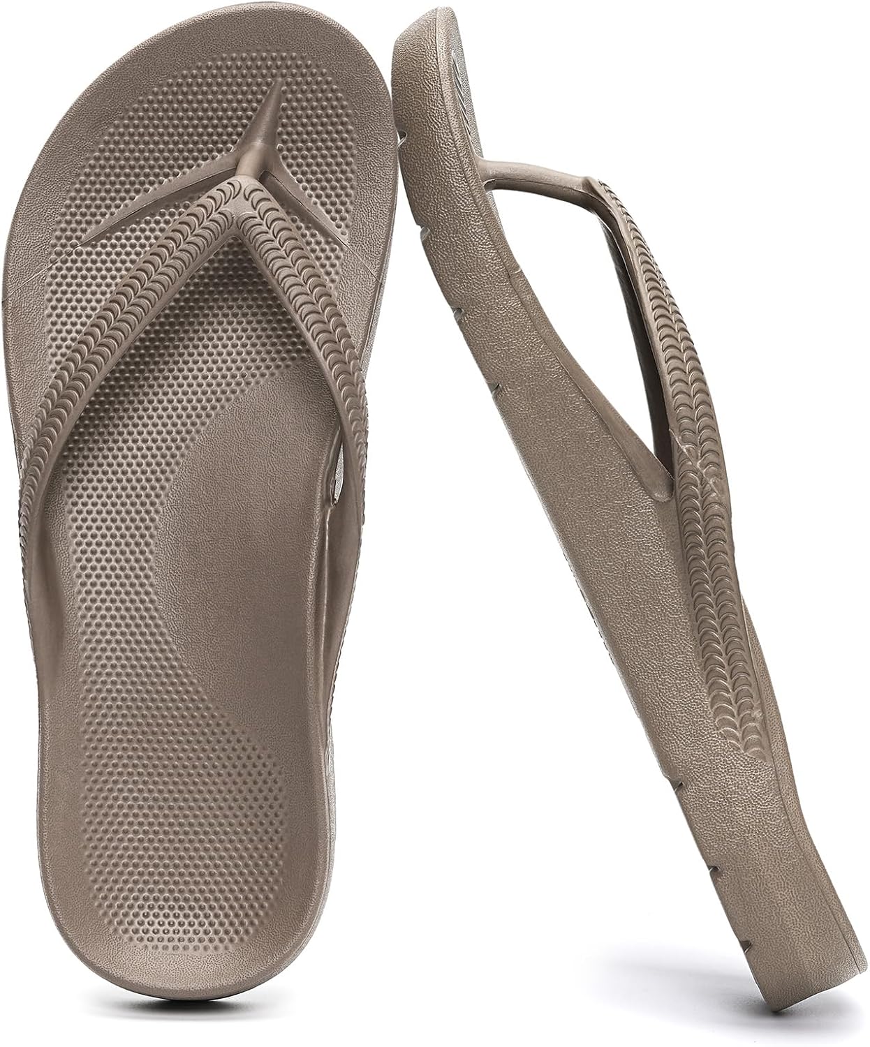 

Сланцы GETOEU для женщин и мужчин с поддержкой свода стопы, удобные сандалии для восстановления, нескользящие шлепанцы для душа, обувь для ходьбы, сандалии-вьетнамки, легкие и мягкие шлепанцы, коричневый