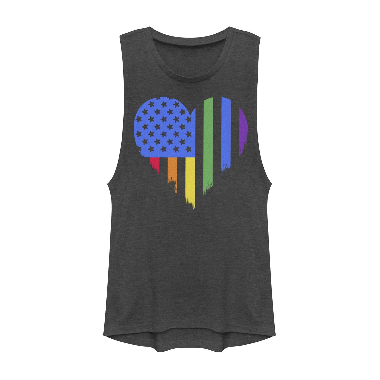 

Футболка с мускулистым рисунком Pride для юниоров American Heart Rainbow Flag Pride