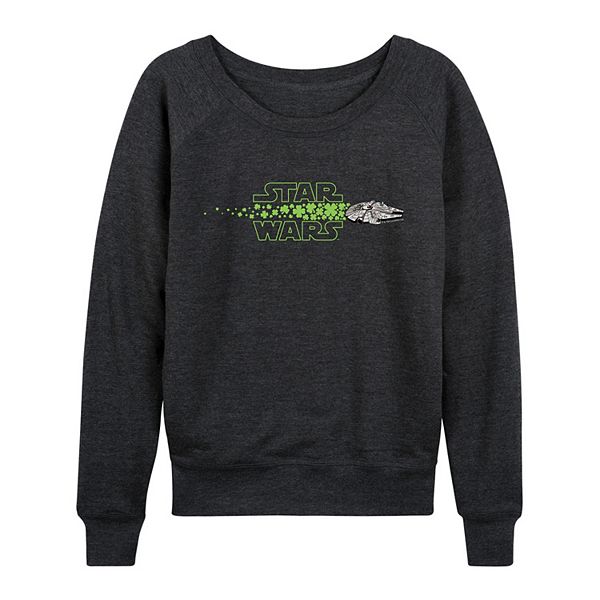 

Женская футболка с длинным рукавом millennium falcon st patrick's day logo french terry Star Wars, Heather Charcoal, Черный, Женская футболка с длинным рукавом millennium falcon st patrick's day logo french terry Star Wars, Heather Charcoal