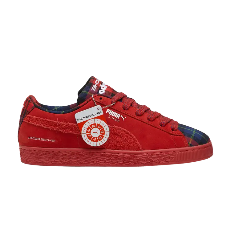 

Кроссовки Porsche Legacy x Suede Classic, цвет Tartan - Redmazing