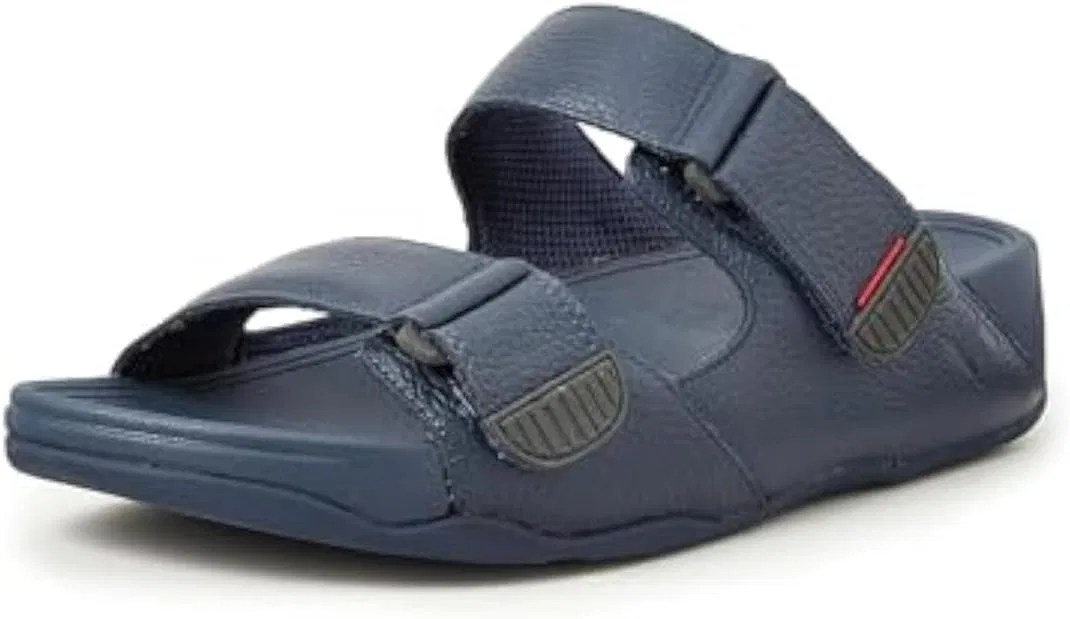 Мужские кожаные сандалии Fitflop Gogh Moc Slide, Midnight Navy