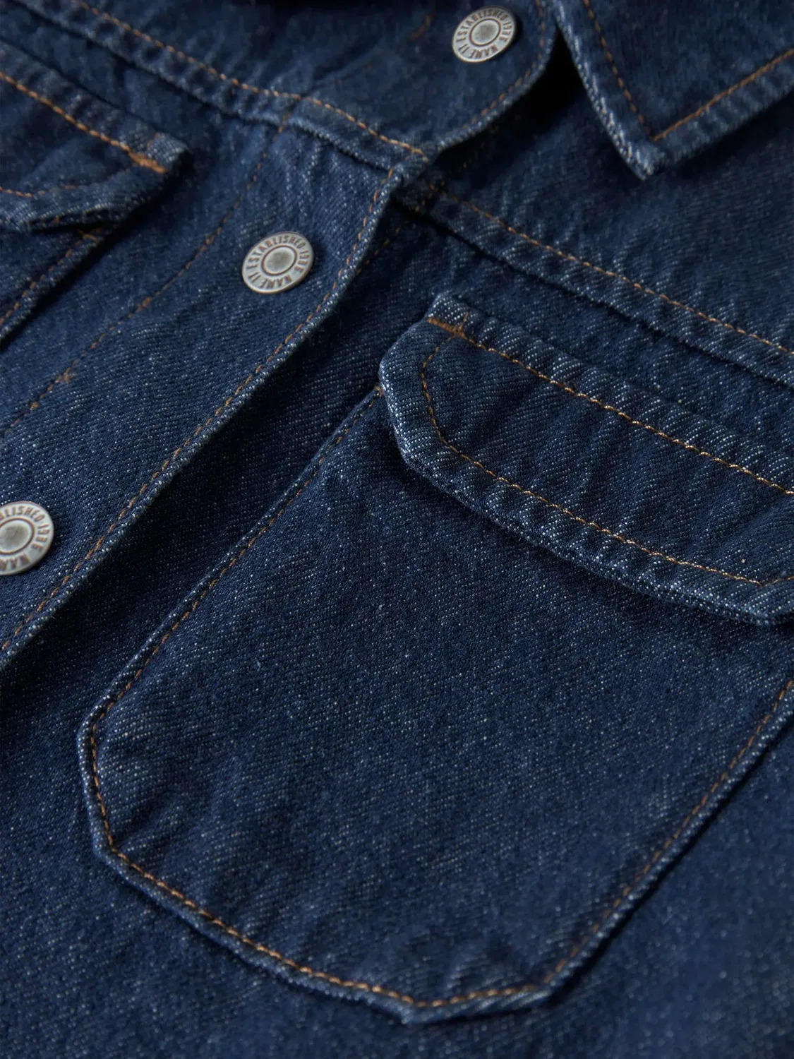 Джинсовая рубашка оверсайз Name it, dark blue denim — фото 4