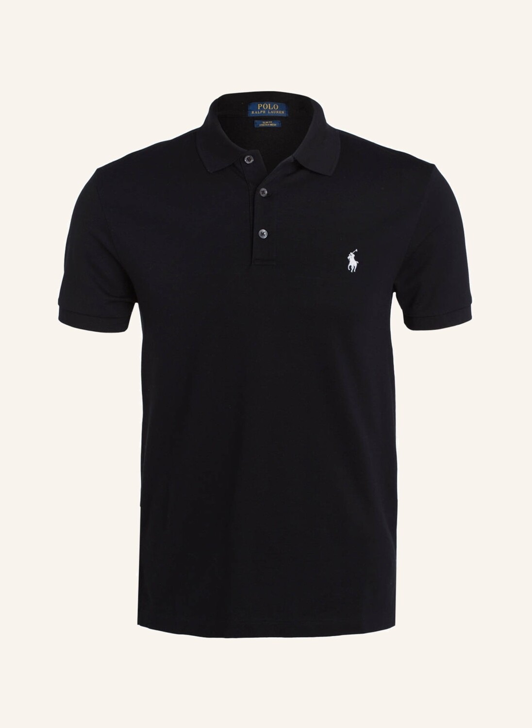 

Рубашка поло POLO RALPH LAUREN Piqué Slim Fit, черный