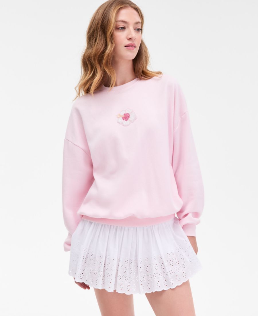 

Детская толстовка с длинными рукавами и круглым вырезом, украшенная бисером Just Polly, Ballet Slipper Hibiscus