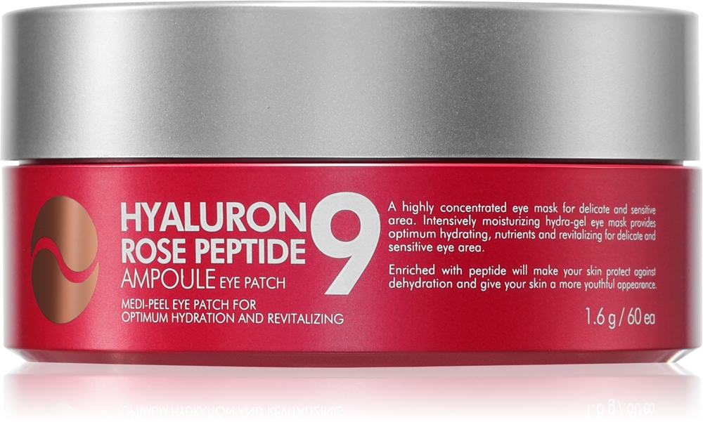 

Силиконовые подушечки для глаз с пептидом розы гиалуроновой кислоты 9 Medi - Peel, 60 шт