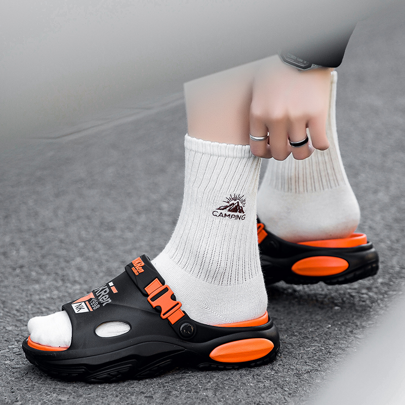 CariteSport Пляжные сандалии мужские черно-оранжевые, цвет Black Orange — фото 3