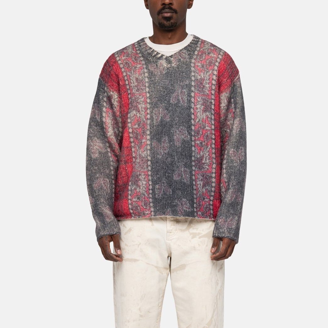 Коллекция осень/зима FW23 свитер унисекс многоцветный Stussy, цвет Multicolor — фото 3