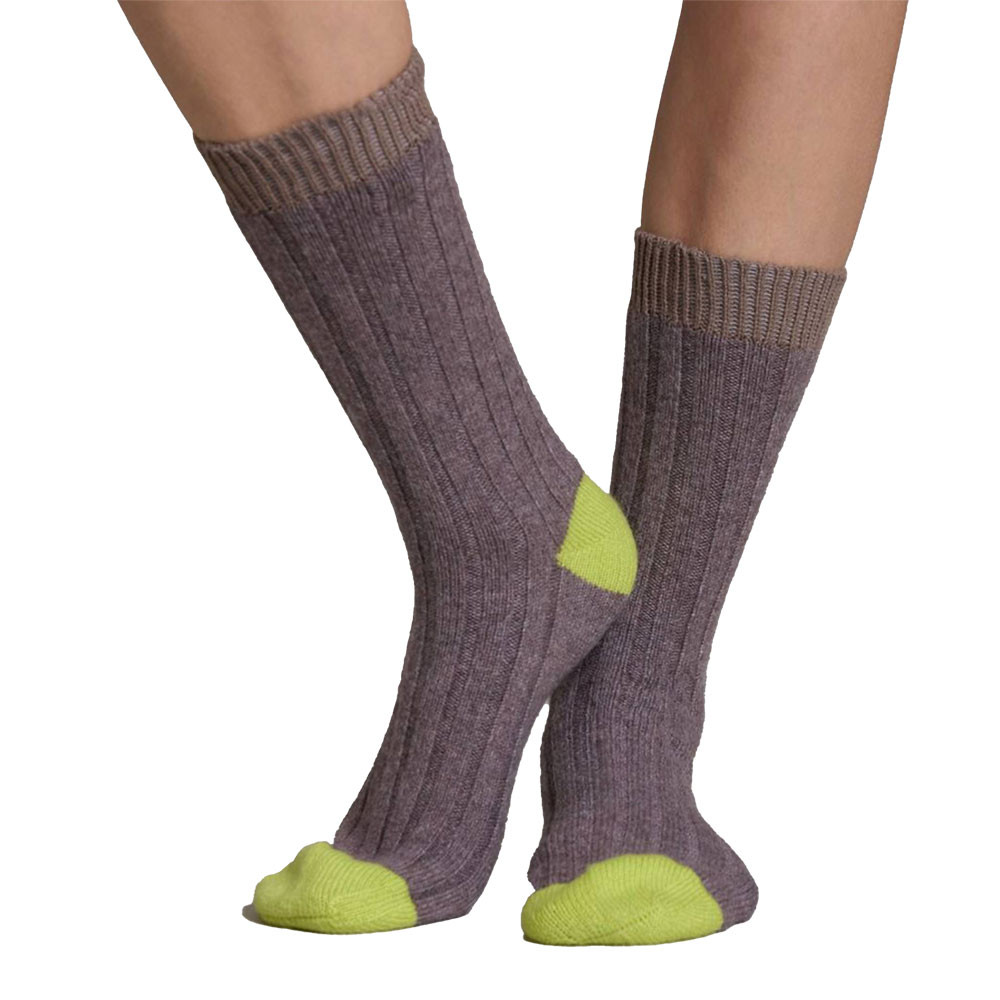 

Кашемировые носки Alashan с цветными блоками (женские), Portobello Combo