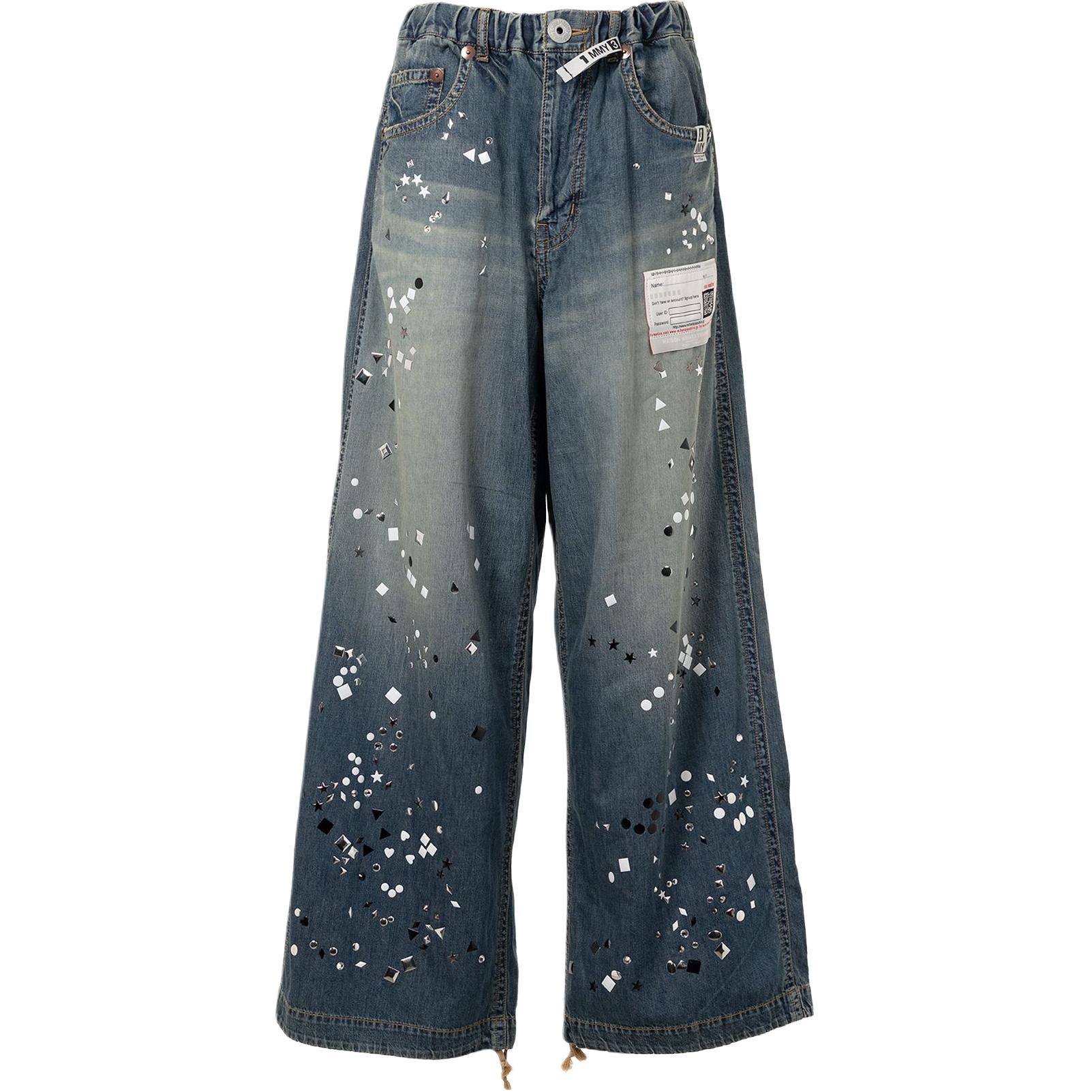 

Джинсы с декоративным эластичным поясом Maison Mihara Yasuhiro, indigo