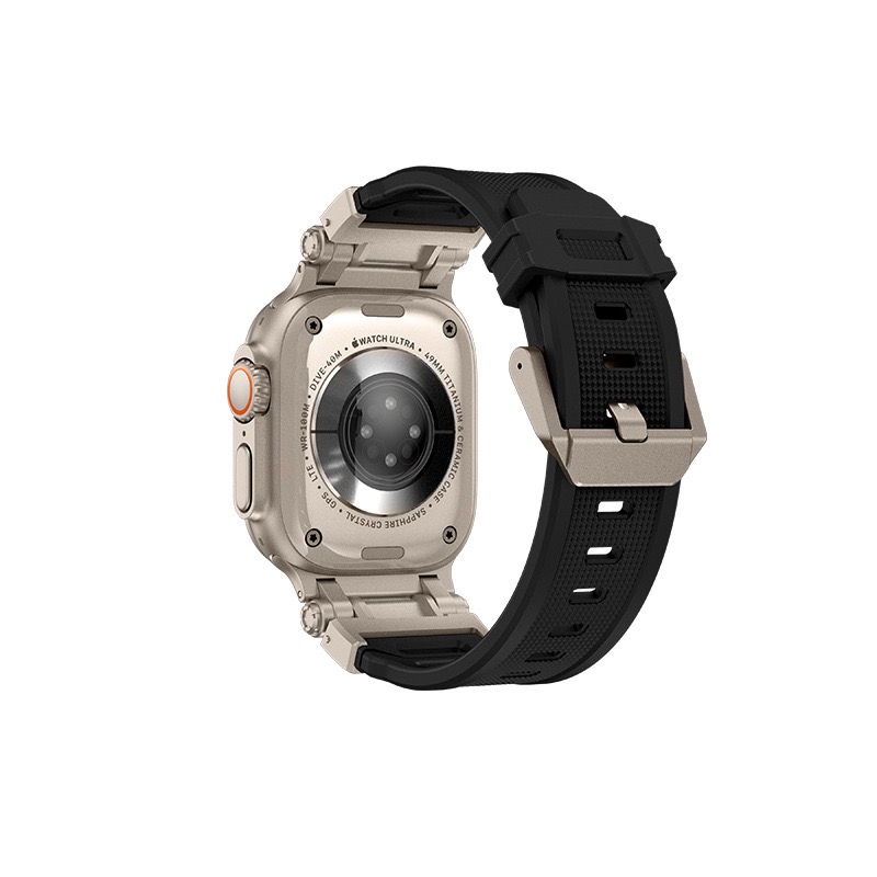 

CHENSONG Часы Watch Band Compatible With All Devices Silicone Material, Titanium Black-Explorer Silicone Strap [2 Pieces of Water Gel Film]