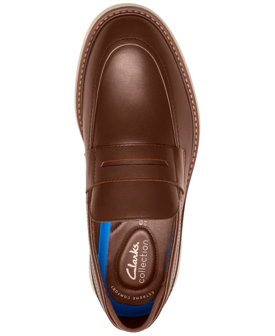 Мужские лоферы без шнурков Clarks, Tan — фото 4