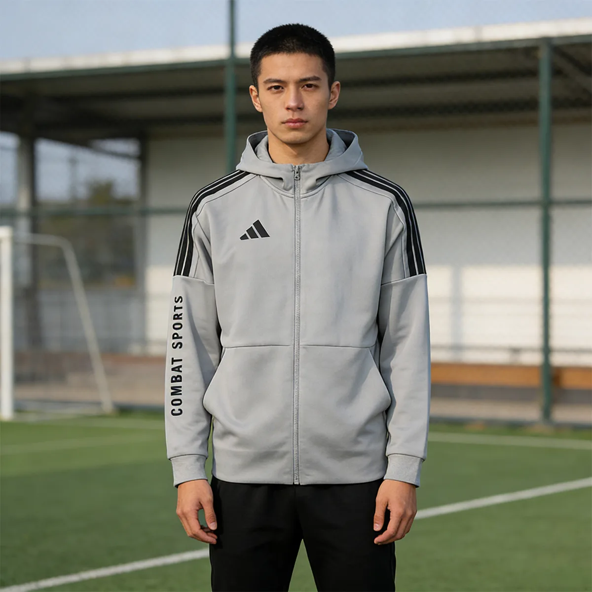 Adidas Куртка Unisex Gray/Black Hooded Moderate Others — фото 4