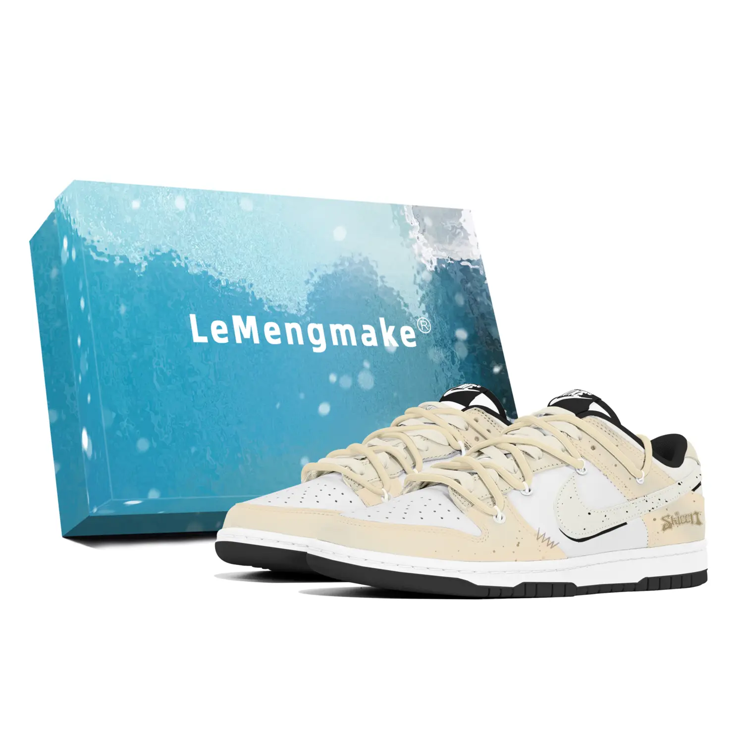 

Nike Кроссовки для скейтбординга Dunk, износостойкие, белые, мужские