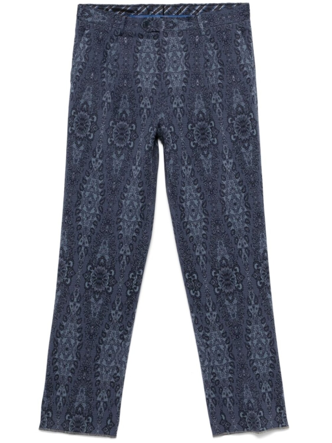 

ETRO жаккардовые брюки с узором, синий