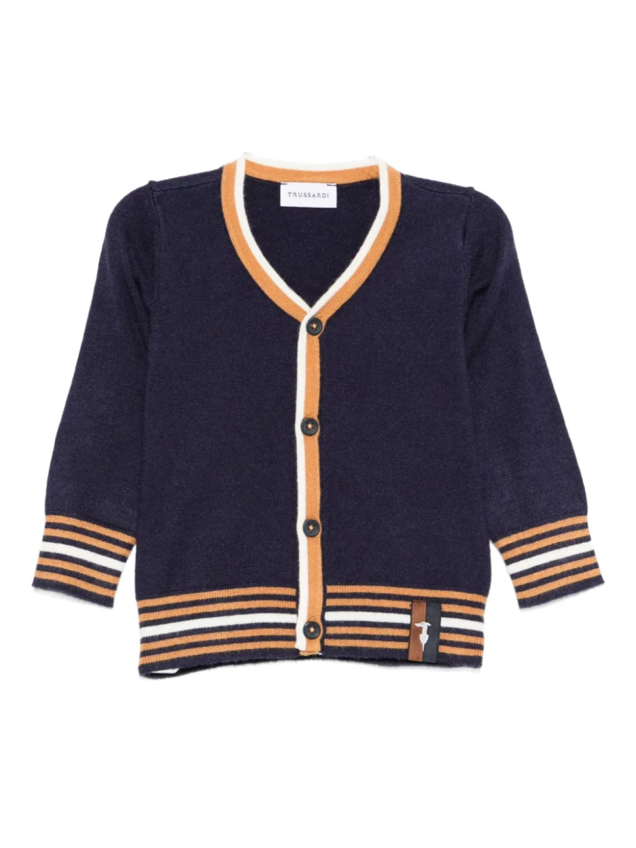 

Кардиган TRUSSARDI JUNIOR с полосатыми деталями, синий