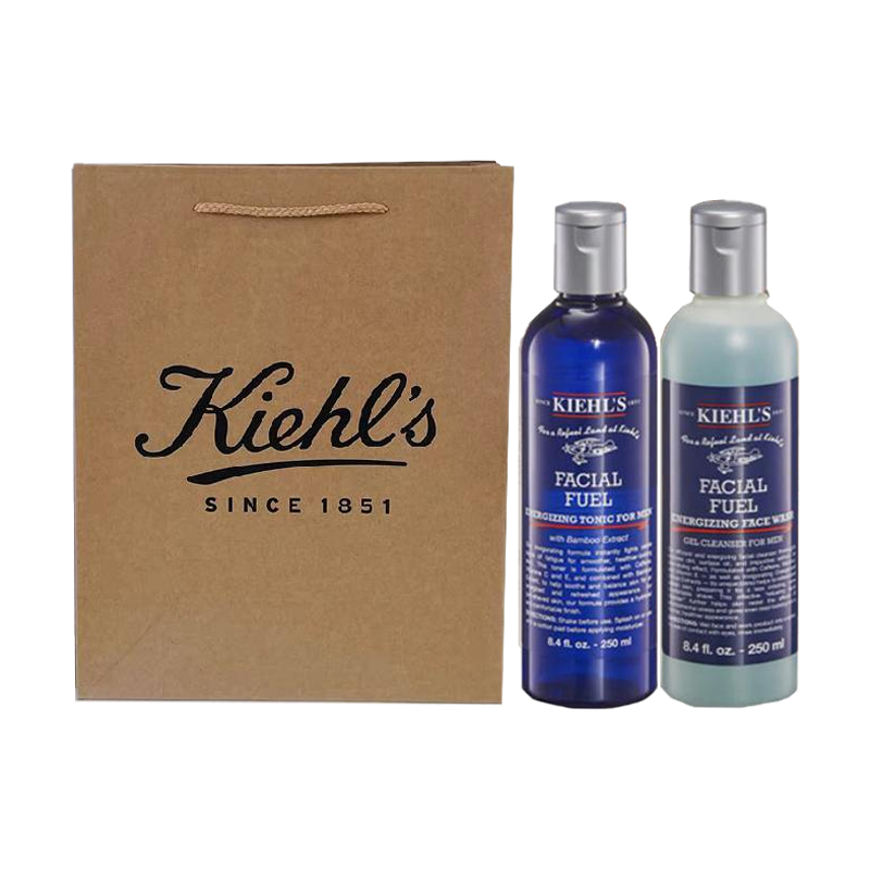 

Клюанши мужской набор для активного ухода за кожей увлажняющий и питательный шоппинг-бэг очищающее средство 250мл + тоник 250мл Kiehl's