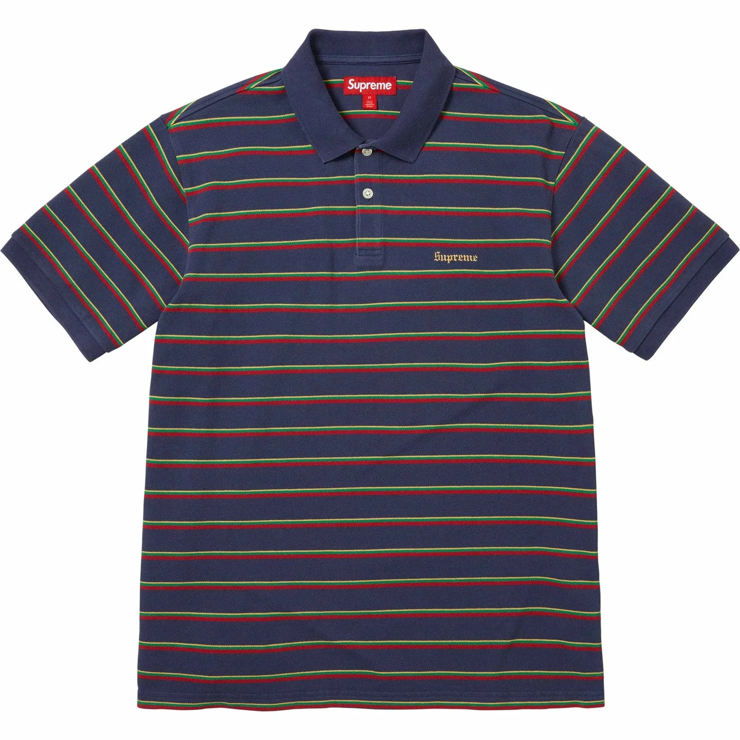 Футболка поло SS26 WEEK3 Washed Stripe Unisex Supreme, Black — фото 4