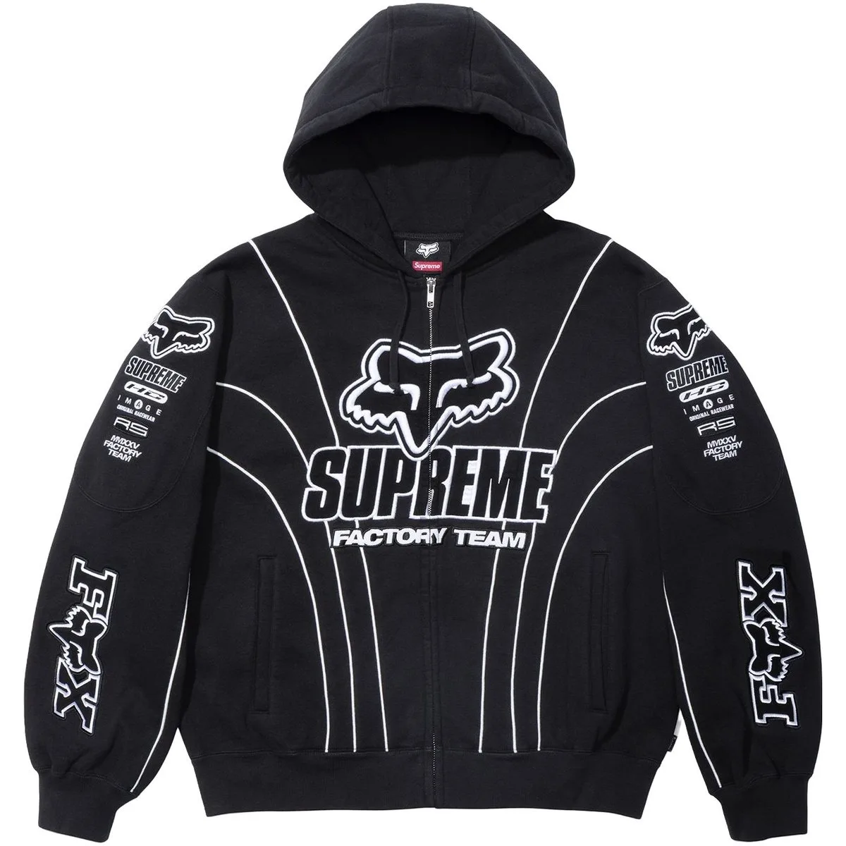Толстовка с капюшоном на молнии Fox Racing Supreme, белый — фото 4
