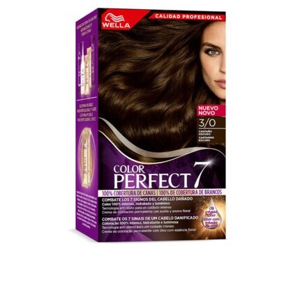 

Color Perfect 7 100% Cobertura De Canas #3/0-Marron Oscuro 4 U, Wella
