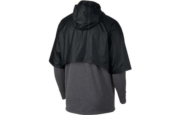 Толстовка Men's Nike Splicing Logo Sports Cardigan Long Sleeves Black, черный — фото 2