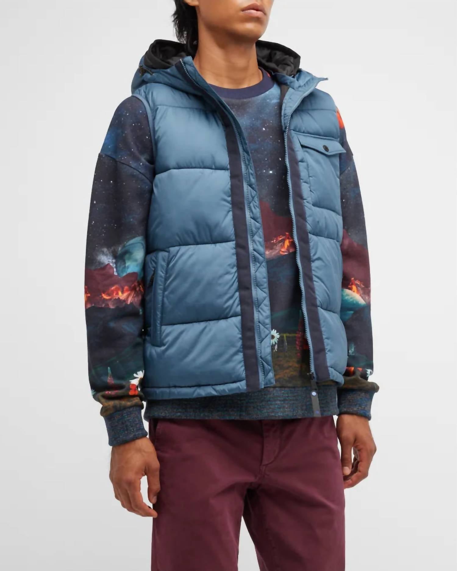 

Мужской стеганый жилет с капюшоном из стали SCOTCH & SODA, цвет steel