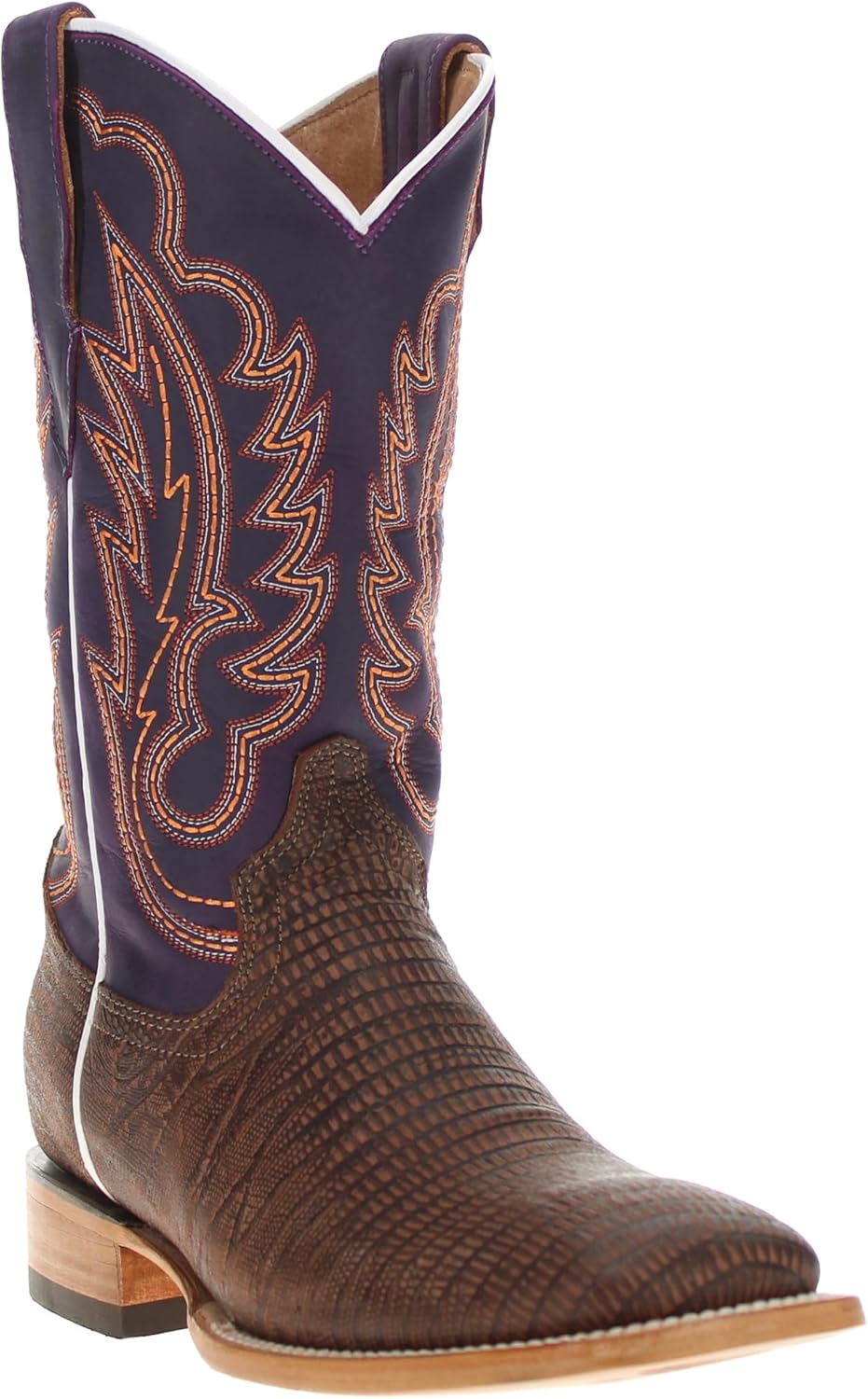 

Мужские ковбойские сапоги Vaccari Nash из натуральной кожи с тиснением под ящерицу и широким квадратным носком, Mocha