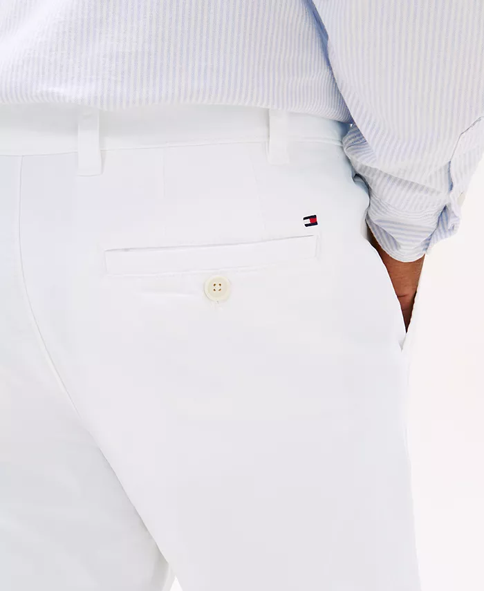 Мужские удобные брюки-чиносы TH Flex Stretch Custom-Fit больших размеров Tommy Hilfiger, белый — фото 3