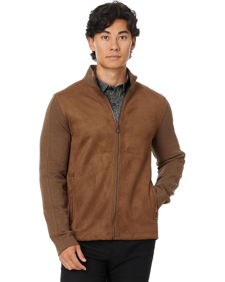 

Свитер Johnston & Murphy Suede Full Zip, кэмел