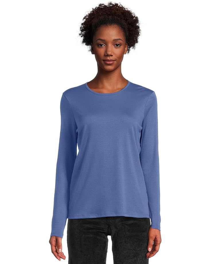 

Лонгслив L.L.Bean Pima Crew Neck Long, цвет Deep Blue