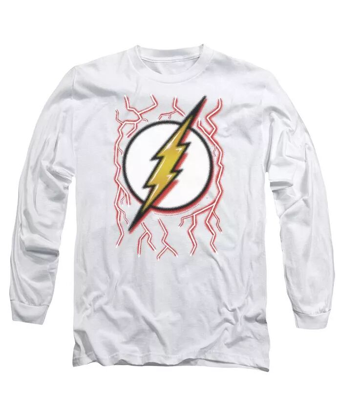 

Мужская футболка DC Comics Airbrush Bolt с длинным рукавом для взрослых Flash, белый