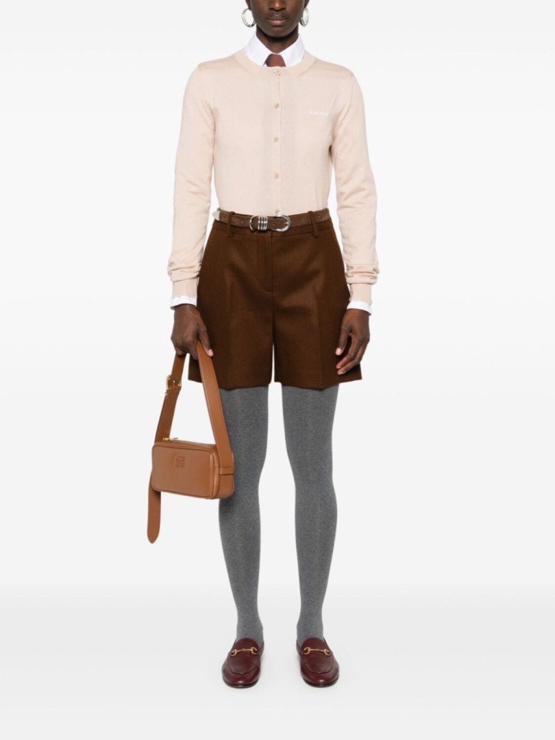 

Miu Miu кардиган с логотипом, розовый