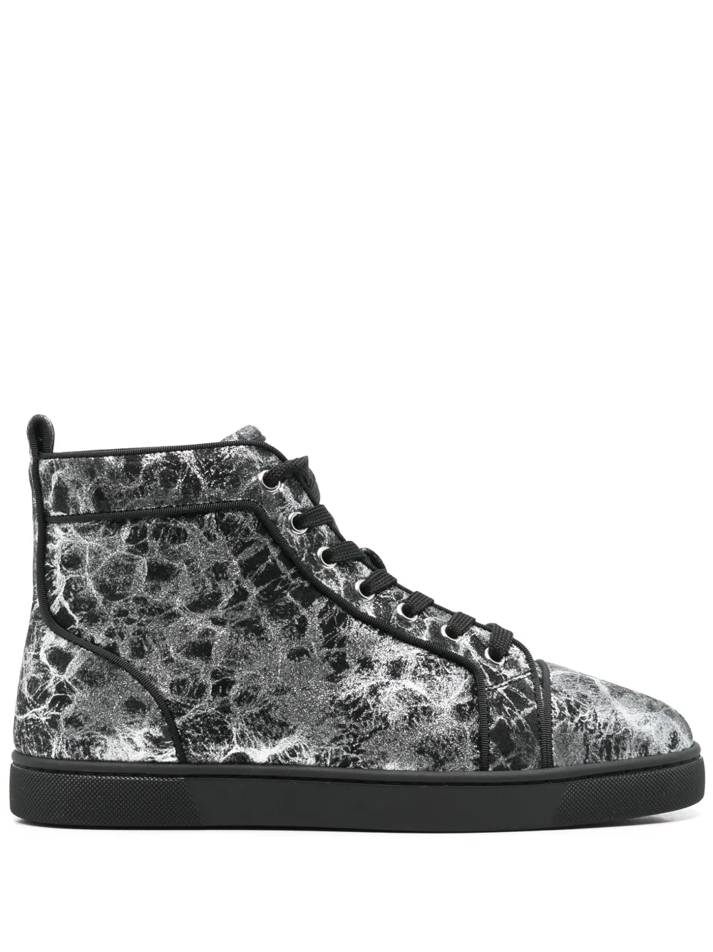 Кроссовки с эффектом металлик Christian Louboutin, черный