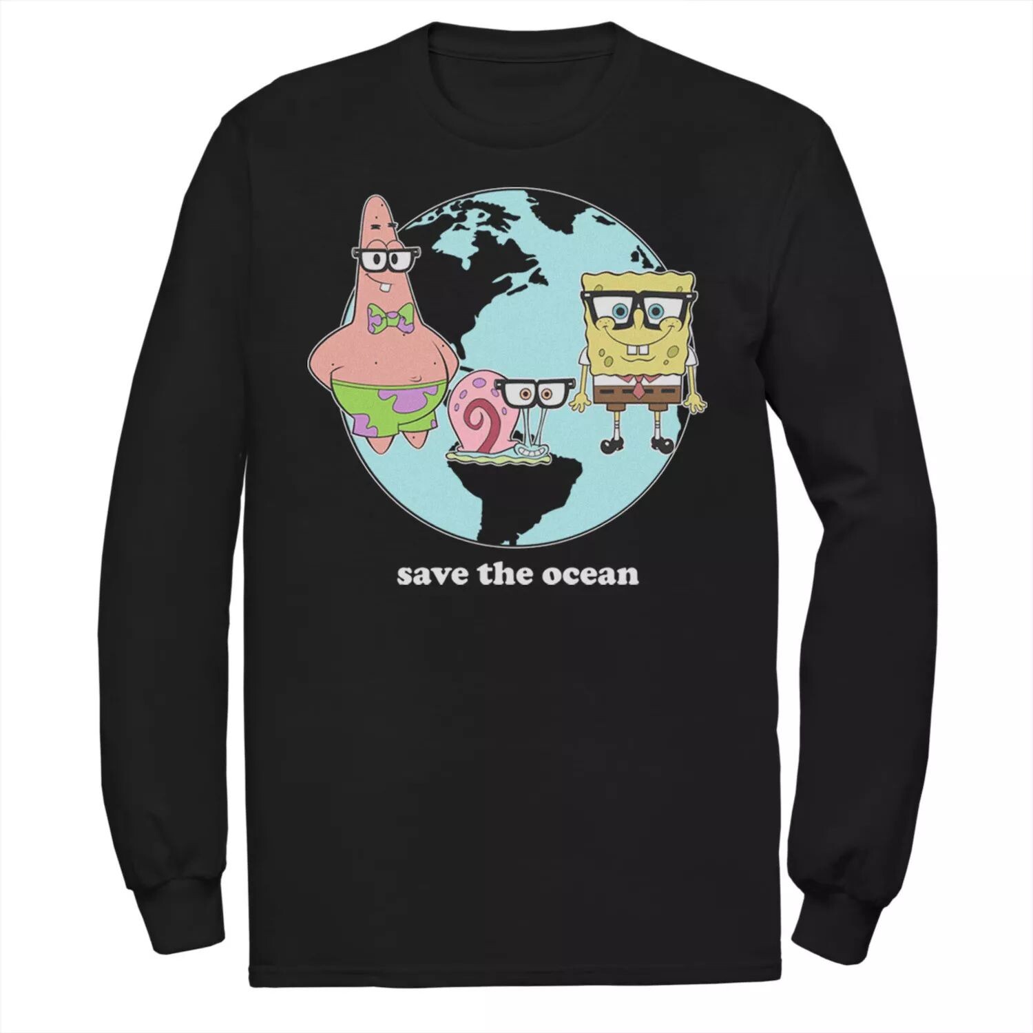 

Мужская футболка Sponge Bob SquarePants Group Save The Ocean Nickelodeon