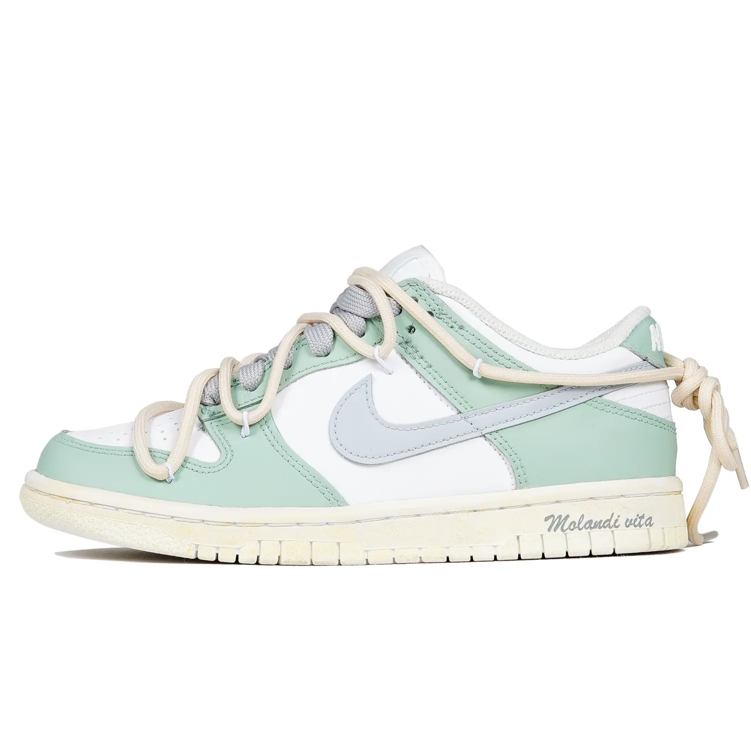 

Кроссовки Nike Dunk Skateboard Shoes Women's Low-Top White Beige