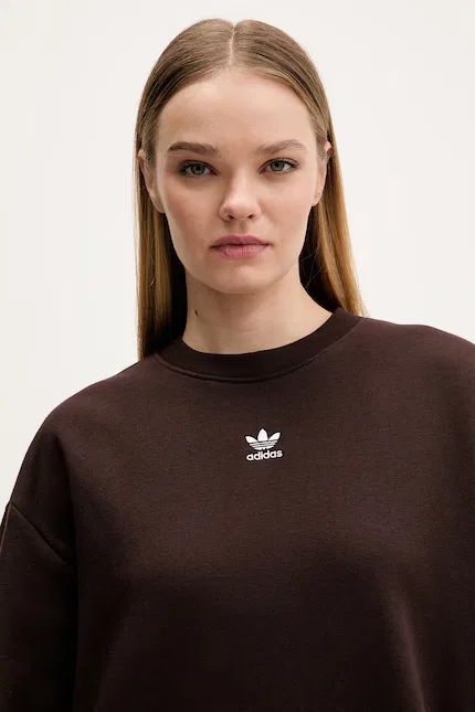 Худи свободный крой Adidas Originals, коричневый — фото 4