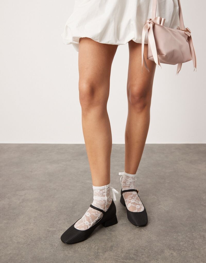 

Черные туфли Мэри Джейн на свинцовом каблуке ASOS DESIGN
