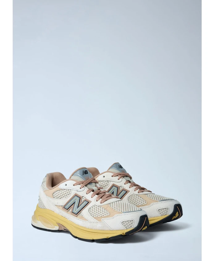 Замшевые сетчатые кроссовки, круглый носок New Balance, мультиколор — фото 2