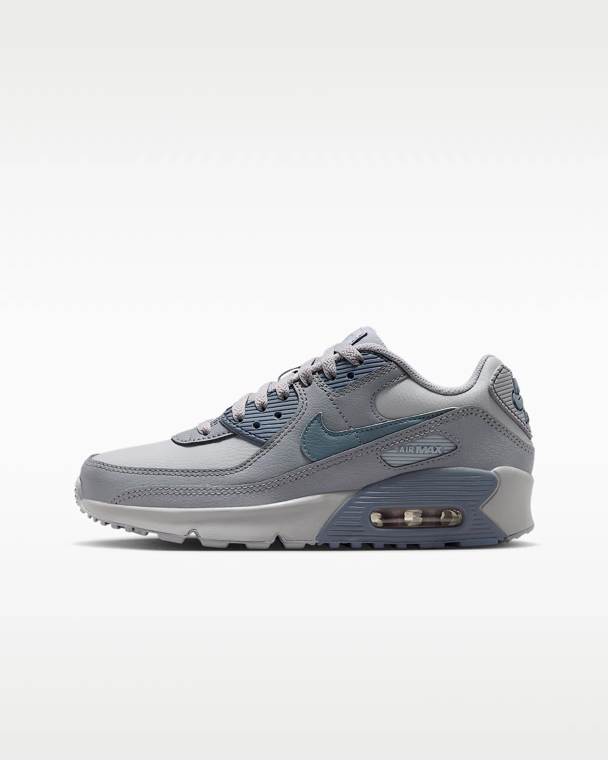 Детские кроссовки Nike Air Max 90 LTR, Wolf Grey/Stealth/Armory Blue