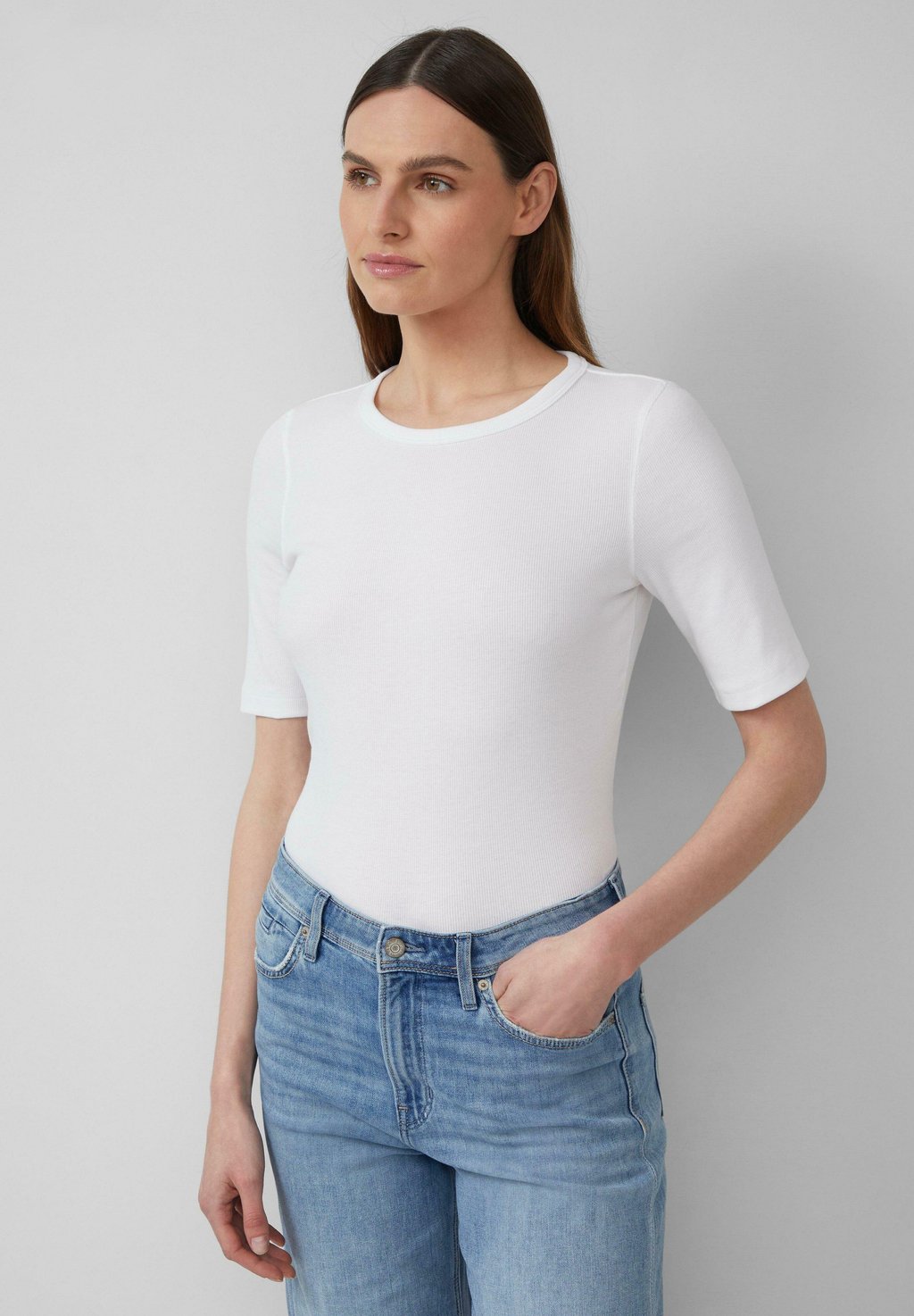 

Базовая футболка IM SLIM FIT s.Oliver, белый