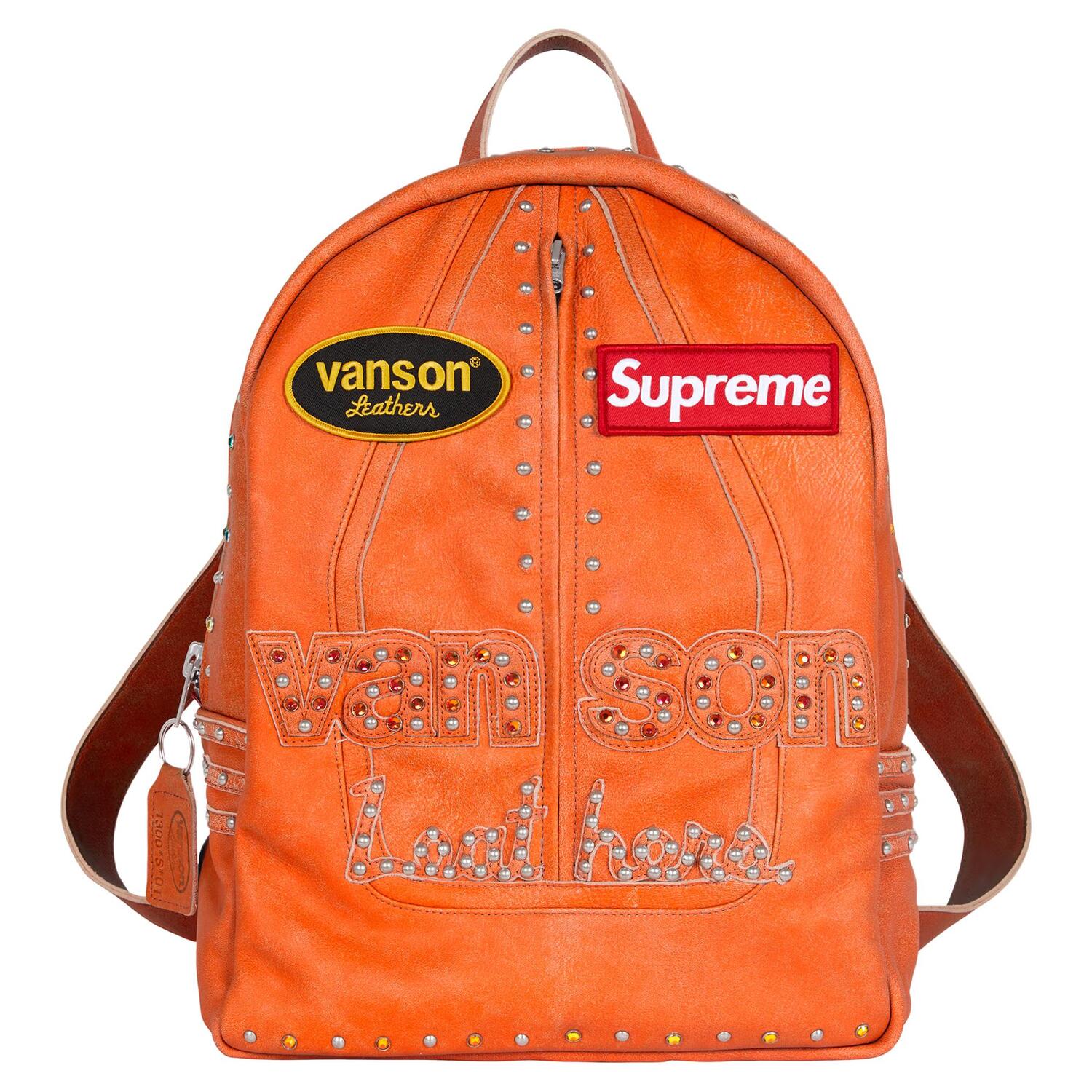 

Supreme Рюкзак из коровьей кожи, стандартный размер, унисекс, оранжевый