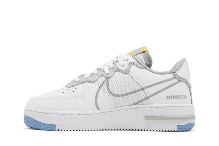 Кроссовки Nike Air Force 1 React SU GS 'White Light Smoke Grey', белый — фото 4