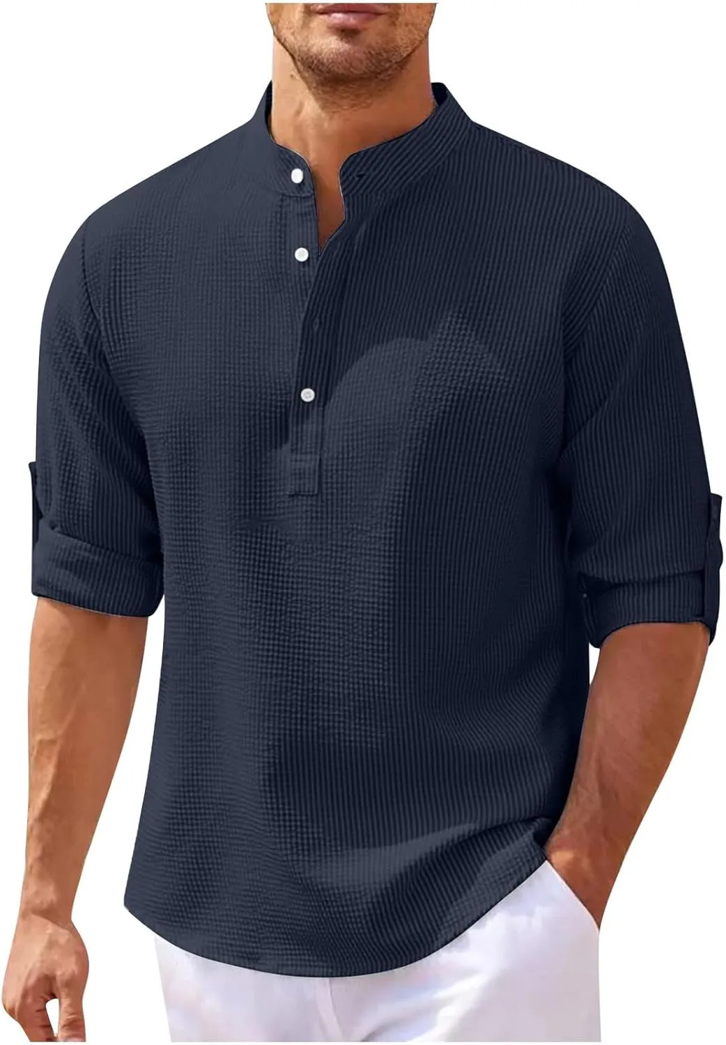 

Мужская рубашка с длинным рукавом Button Down, Casual, Moisture Wicking