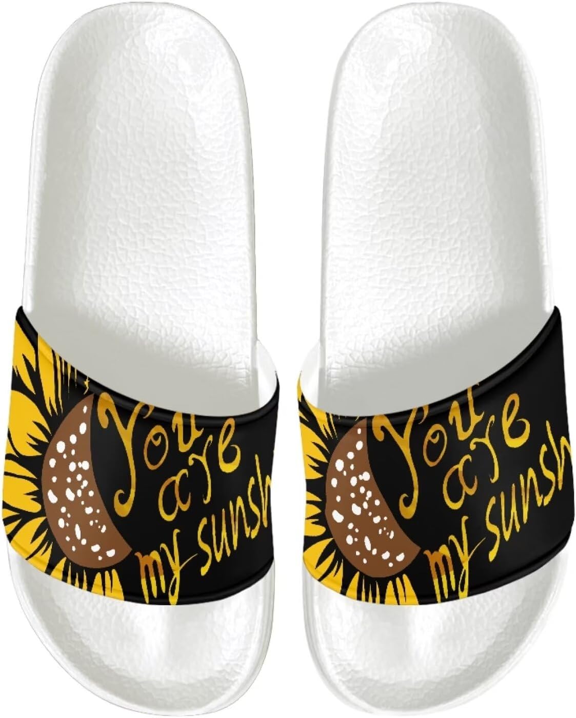 

Мужские спортивные сандалии Psesaysky с открытым носком, нескользящие, удобные, для душа, с открытым носком, слайдеры с одной полоской, однотонные, для максимального комфорта летом, Sunflower Letter