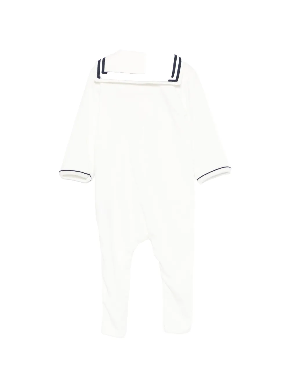 Пижама в полоску с сердечками Petit Bateau, белый — фото 2
