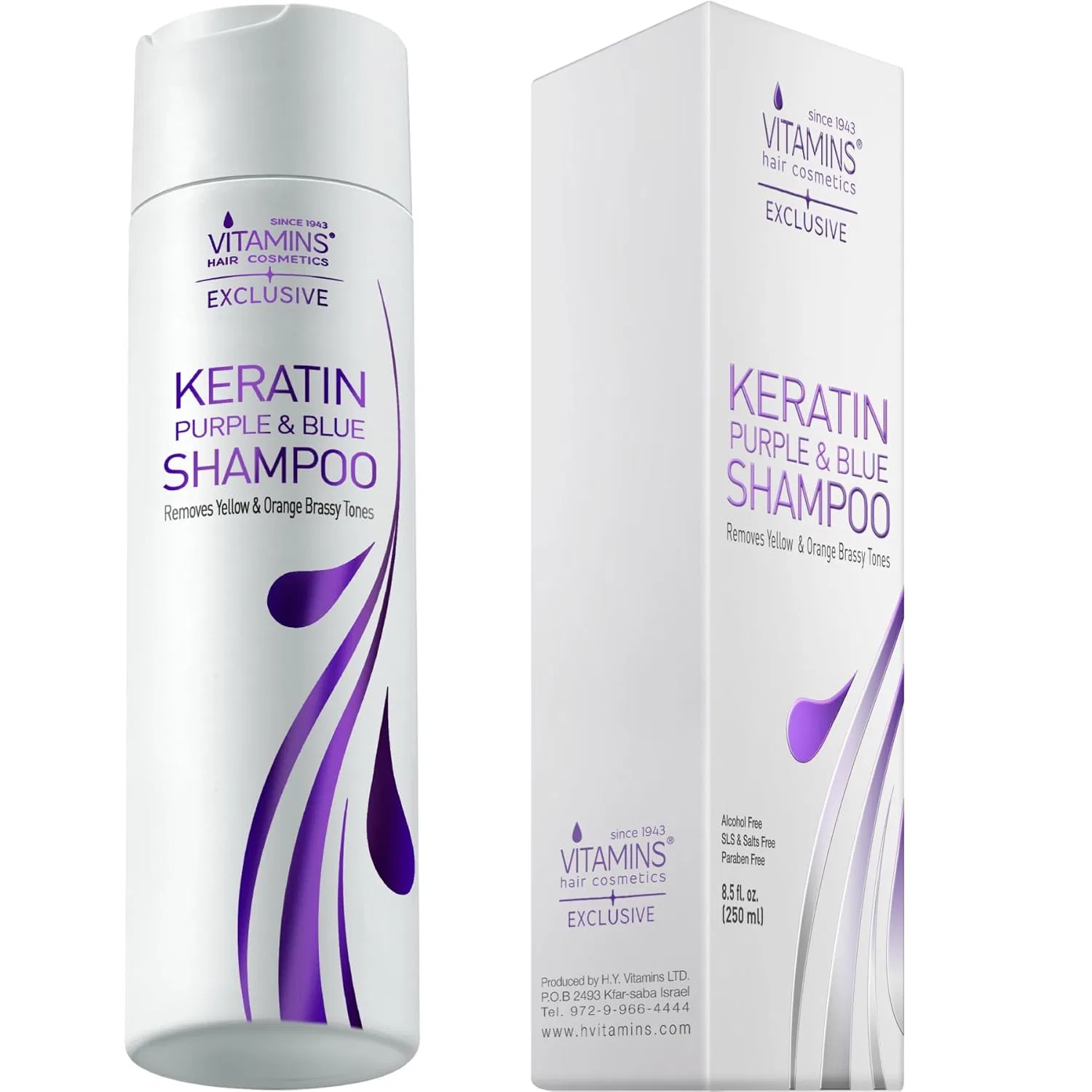 Серебряный шампунь Vitamins для светлых волос Vitamins Hair Cosmetics