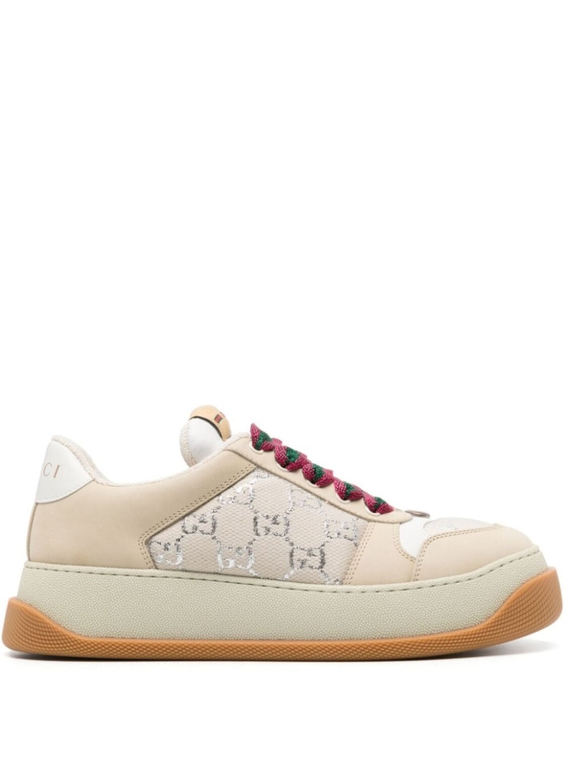 

Кроссовки Gucci Screener Lace-up, бежевый
