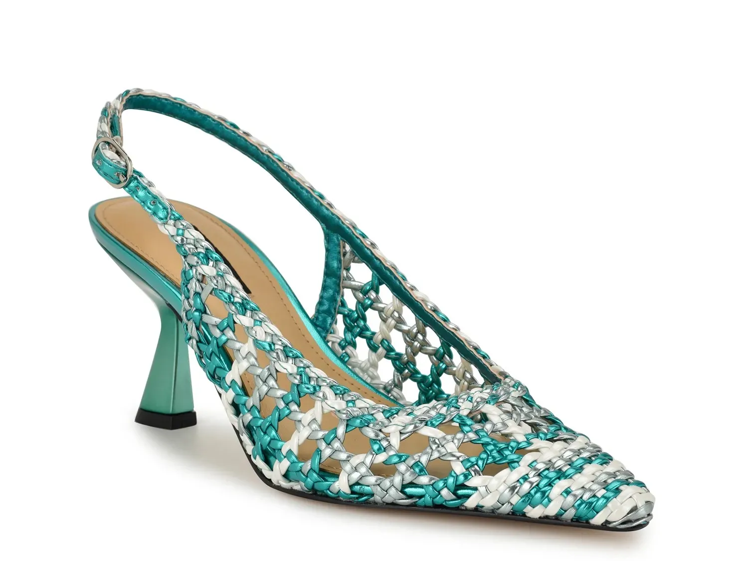 Туфли-лодочки Nine West Madalene, бирюзовый/белый